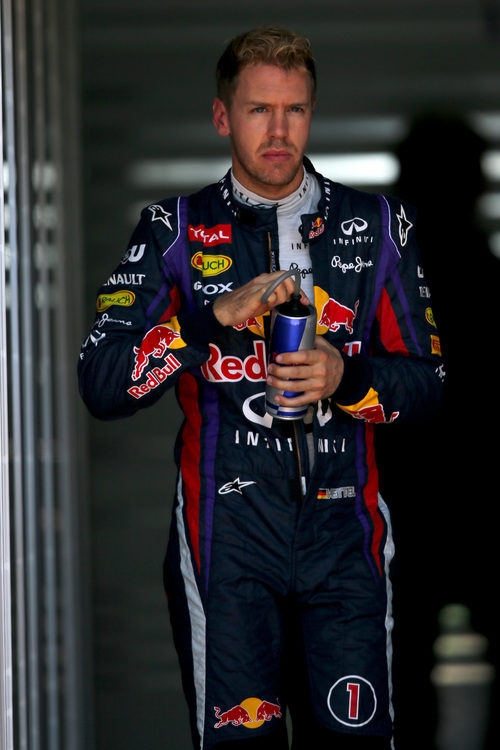 Sebastian Vettel en un descanso en Corea