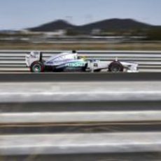 Nico Rosberg rodando en los entrenamientos libres