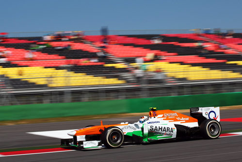Adrian Sutil rodando en el Gran Premio de Corea