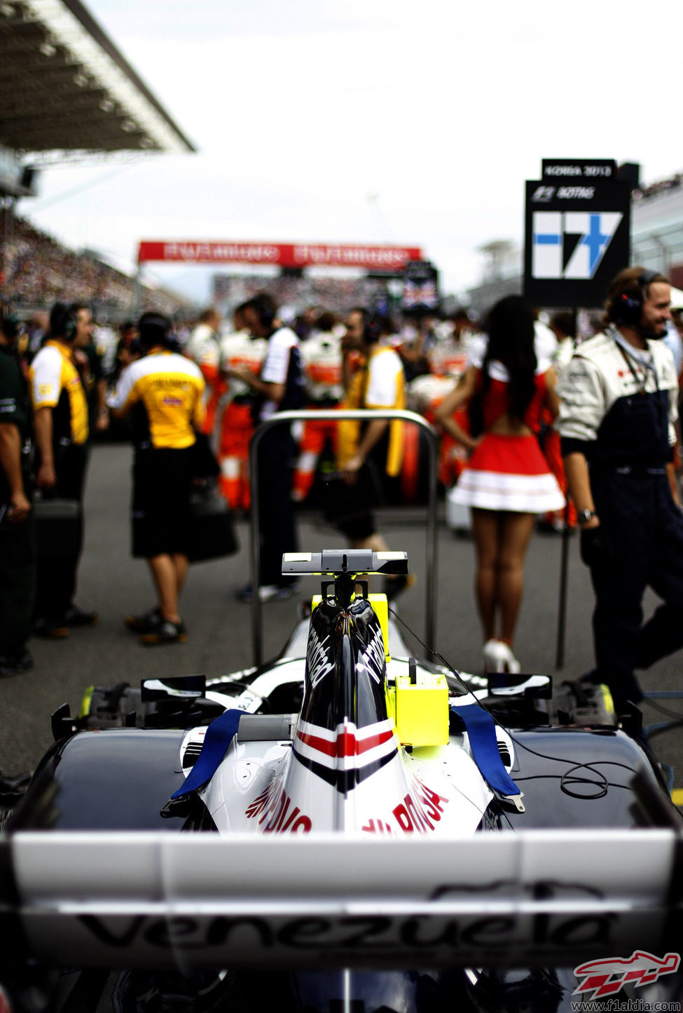 El Williams de Valtteri Bottas, en la parrilla