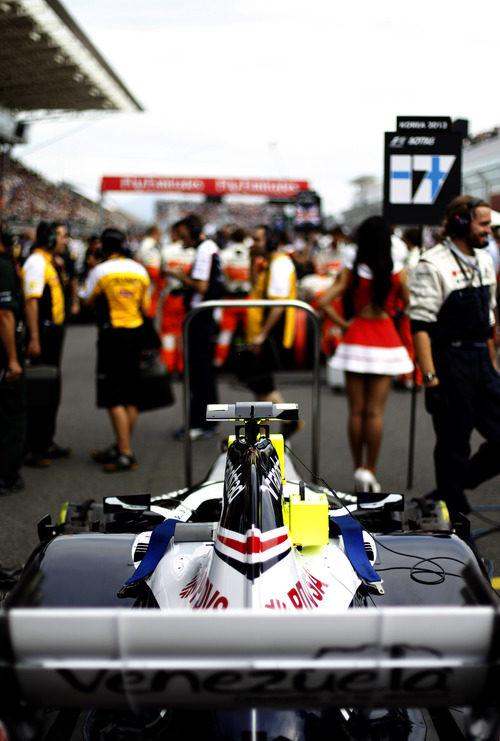 El Williams de Valtteri Bottas, en la parrilla