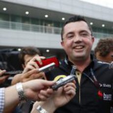 Eric Boullier, muy contento con el resultado de Lotus