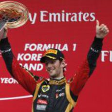 Romain Grosjean, tercer clasificado del GP de Corea 2013