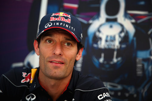 Mark Webber muestra un aspecto risueño