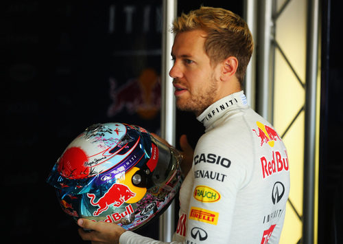 Sebastian Vettel y su casco