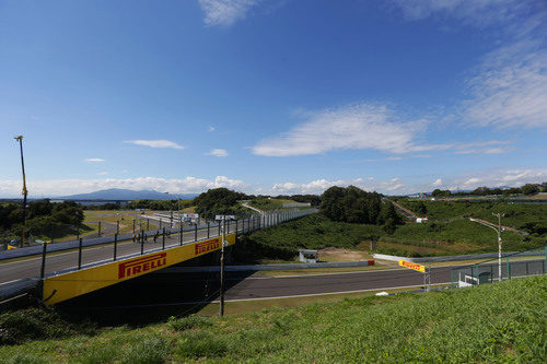 Cruce en la pista de Suzuka