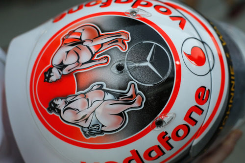 Nuevo diseño en el casco de Jenson Button