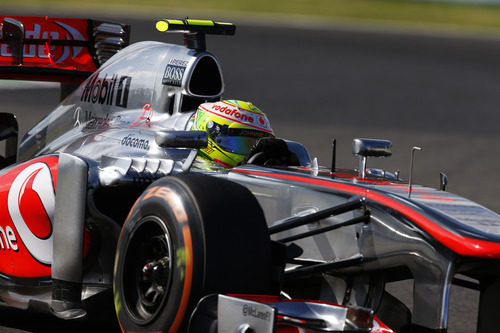 Sergio Pérez tuvo un fuerte accidente en Suzuka