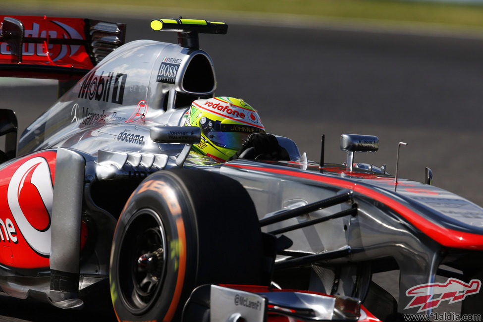 Sergio Pérez tuvo un fuerte accidente en Suzuka