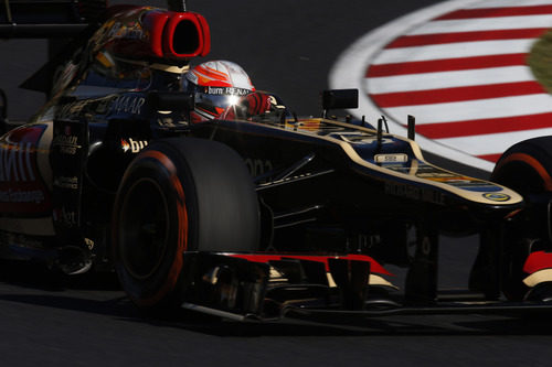 Romain Grosjean acabó el día en quinta posición