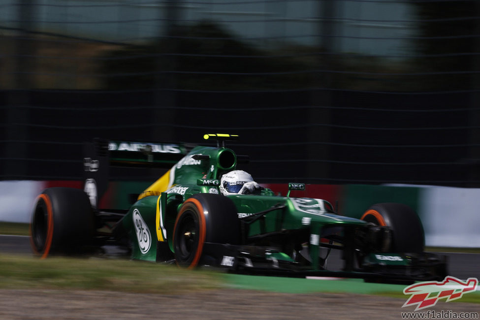 Giedo van der Garde prueba el compuesto duro