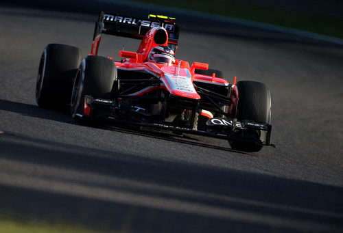 Max Chilton rueda en el circuito de Suzuka