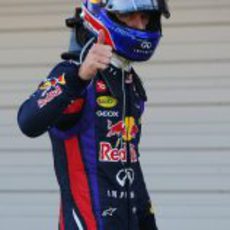 Mark Webber, tras la pole en Suzuka