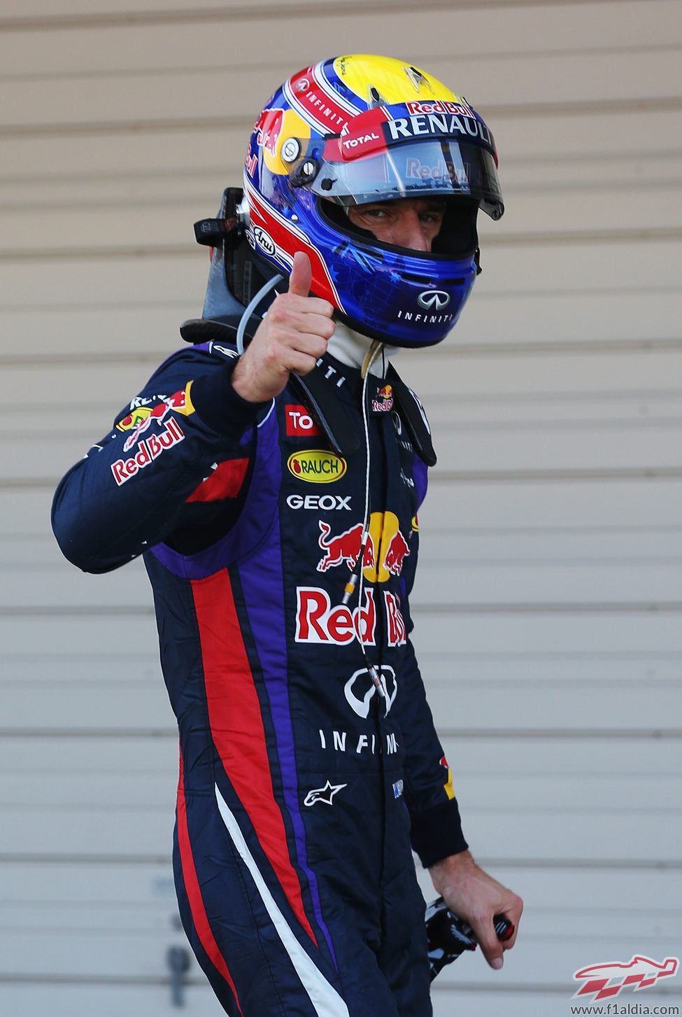 Mark Webber, tras la pole en Suzuka