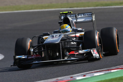 Esteban Gutiérrez disputa la Q1 en Suzuka