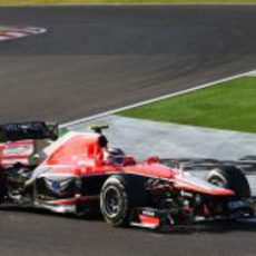 Max Chilton rueda con el compuesto medio durante el GP de Japón 2013