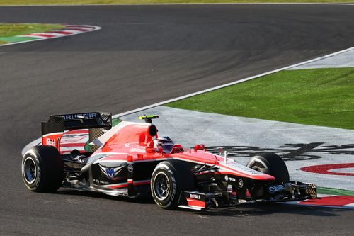 Max Chilton rueda con el compuesto medio durante el GP de Japón 2013