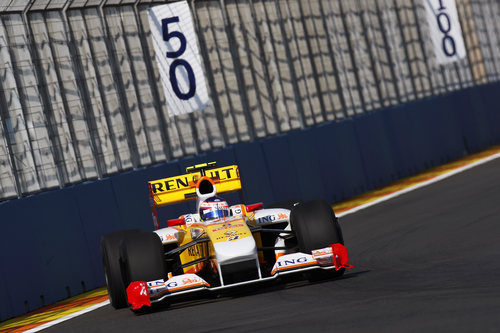 Grosjean durante la clasificación