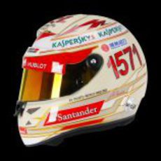 Lateral del nuevo casco de Fernando Alonso