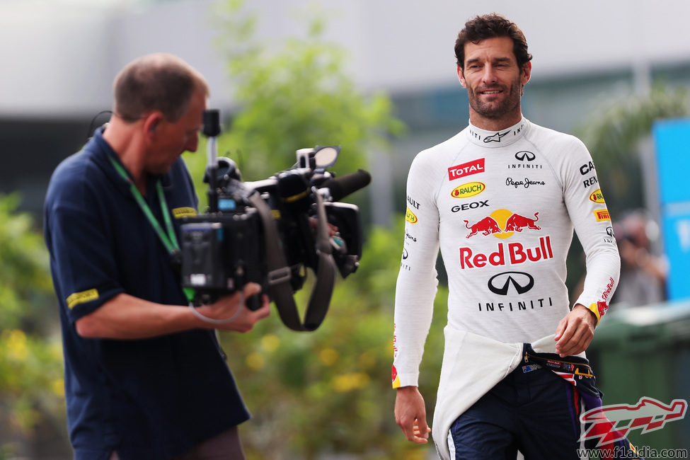 Mark Webber optó por el medio en la clasificación