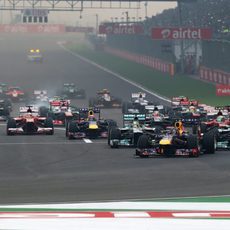 Salida del Gran Premio de India 2013