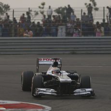 Pastor Maldonado se acercó a los puntos en la India