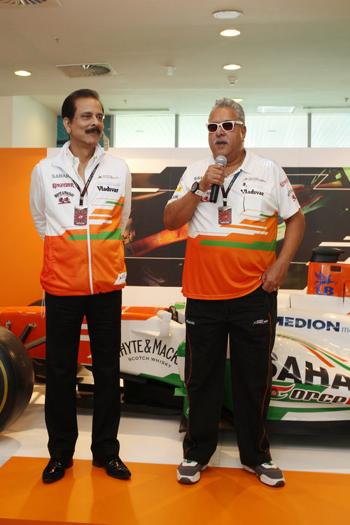 Vijay Mallya disfruta del GP de India 2013