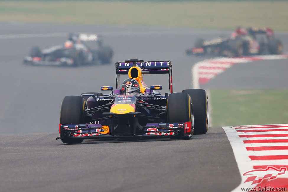 Sebastian Vettel lideró en la India