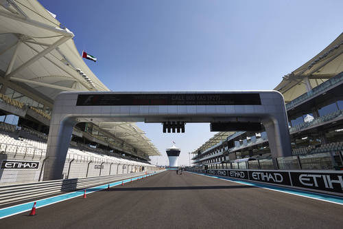 Recta del circuito de Yas Marina