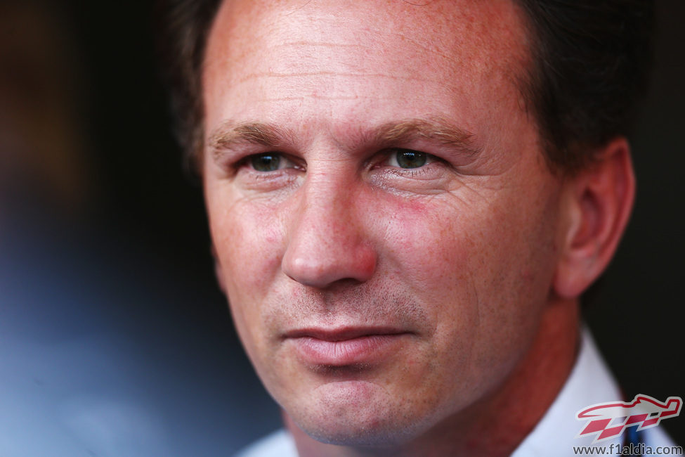 Christian Horner, serio en Abu Dabi