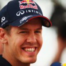 Sebastian Vettel, relajado y sonriente