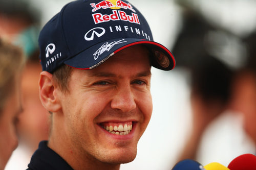 Sebastian Vettel, relajado y sonriente
