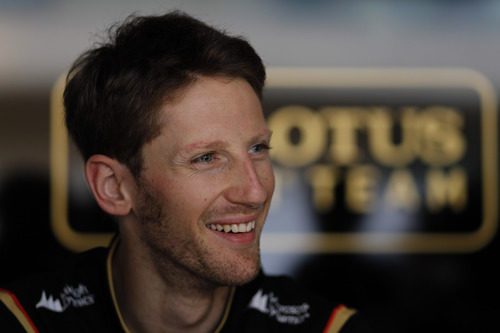 Romain Grosjean, sonriente en Abu Dabi