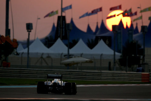 Valtteri Bottas a toda velocidad con los neumáticos blandos