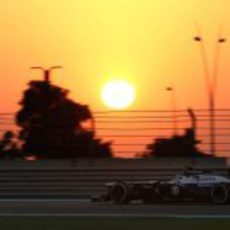 Pastor Maldonado ve como atardece desde su FW35