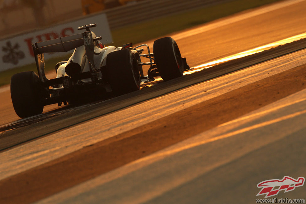 Nico Hülkenberg con el Sauber a media tarde en Abu Dabi