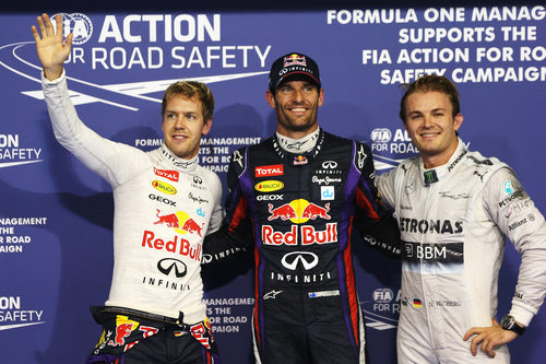 Mark Webber, Sebastian Vettel y Nico Rosberg, los más rápidos