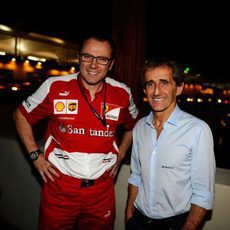 Stefano Domenicali posa junto a Alain Prost