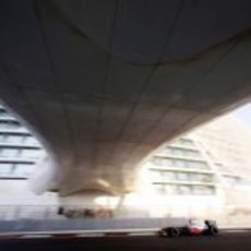 Jenson Button en la clasificación del Gran Premio de Abu Dabi