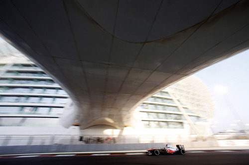 Jenson Button en la clasificación del Gran Premio de Abu Dabi