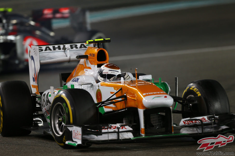 Adrian Sutil acabó décimo la carrera en Abu Dabi