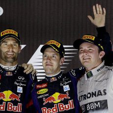 Vette, Webber y Rosberg en el podio de Abu Dabi