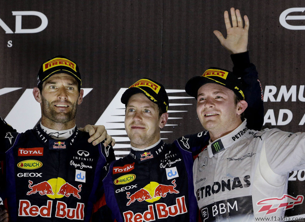 Vette, Webber y Rosberg en el podio de Abu Dabi