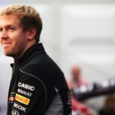 Sebastian Vettel, orgulloso ante su equipo