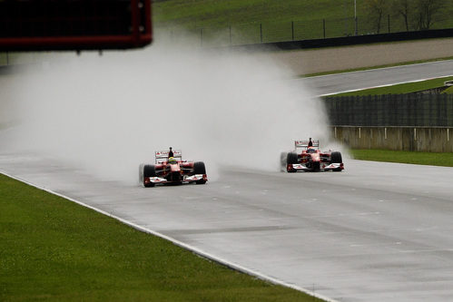 Mucha lluvia en Mugello