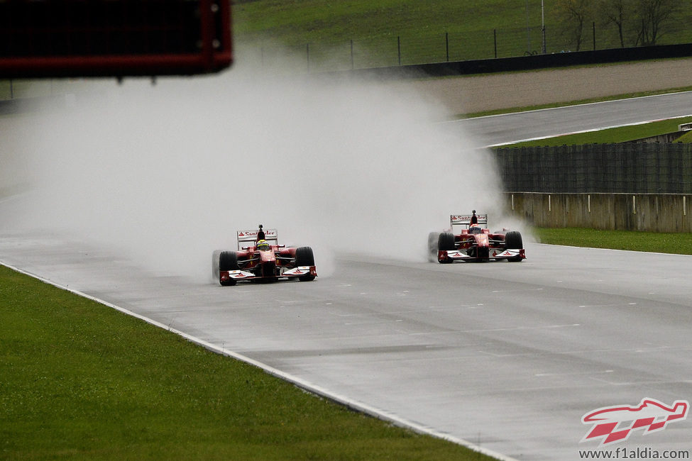 Mucha lluvia en Mugello