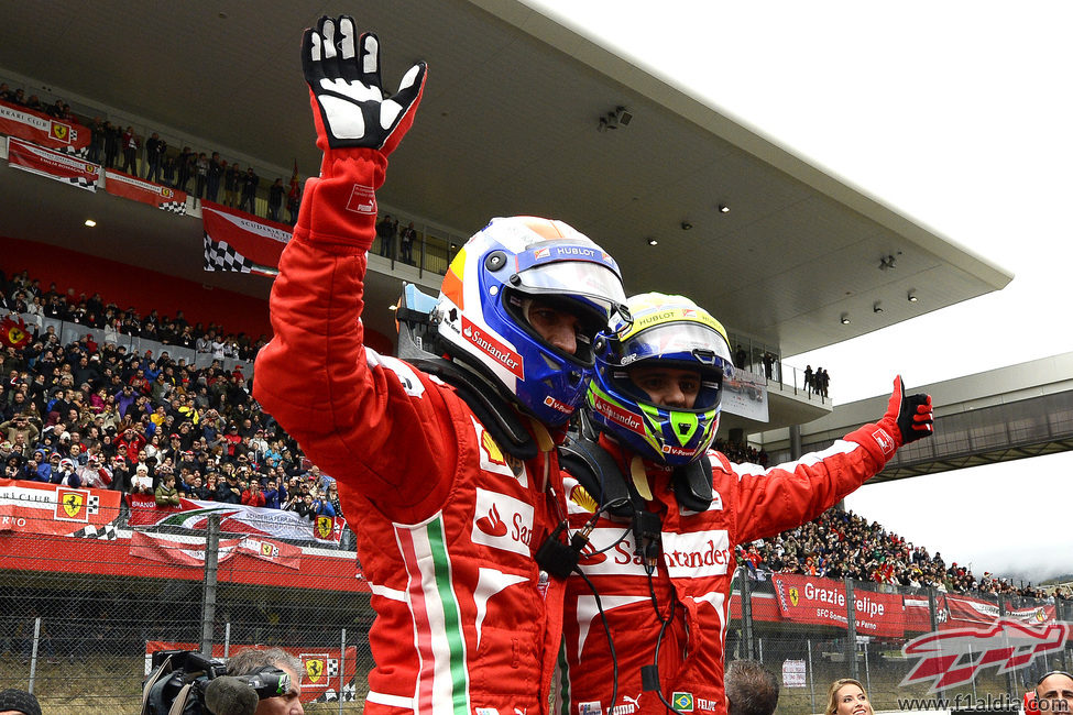 Marc Gené y Felipe Massa en Mugello