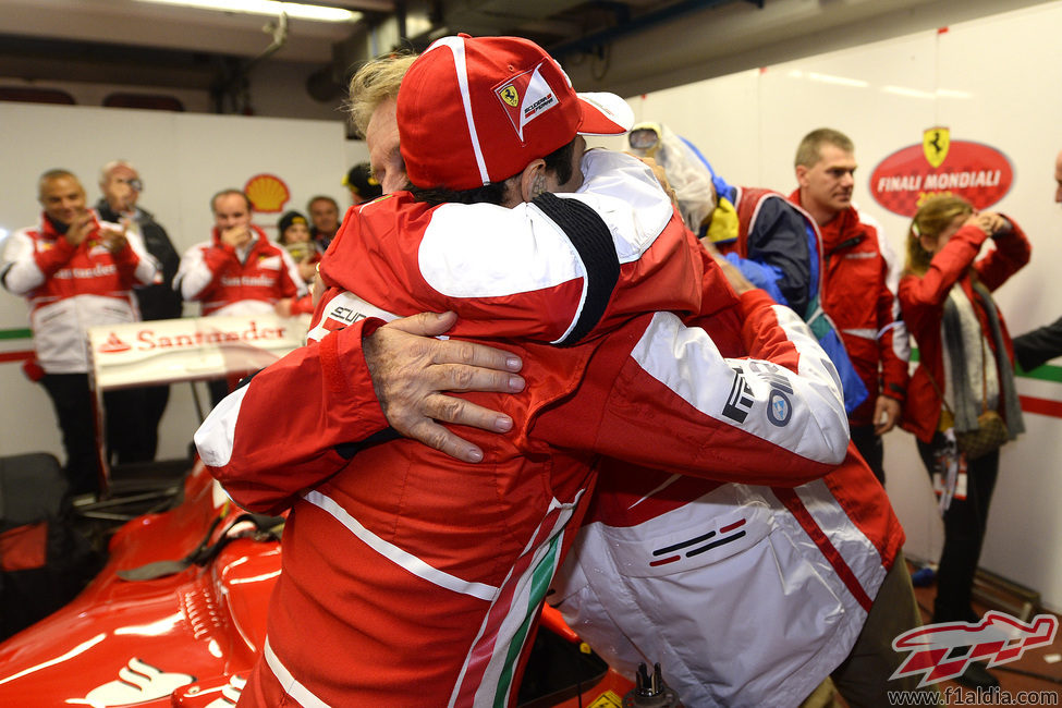 El último abrazo con Luca di Montezemolo