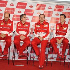 James Allison, Luca Marmorini, Stefano Domenicali y Pat Fry, juntos