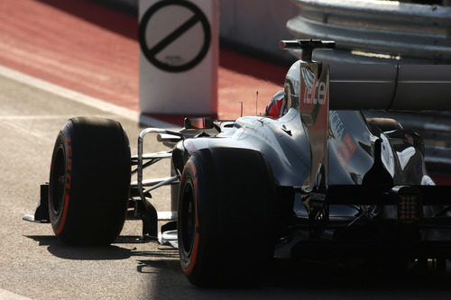 Nico Hülkenberg a la salida del pitlane del Circuito de las Américas